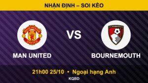 Soi kèo Man United vs Bournemouth, 21h00 ngày 25/10 – Ngoại hạng Anh
