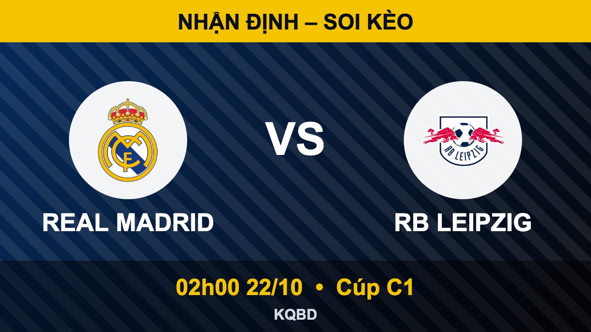 Nhận định Real Madrid vs Leipzig, 02h00 ngày 22/10 – Cúp C1